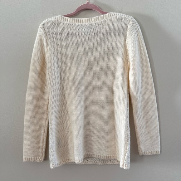 Bob Timberlake Cream Sweater Wool Blend small - Picture 3 of 5